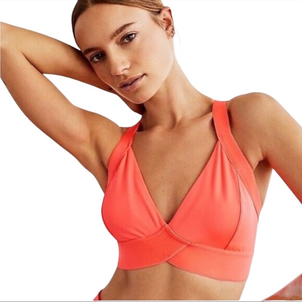 Free People End Game Bra Neon Coral